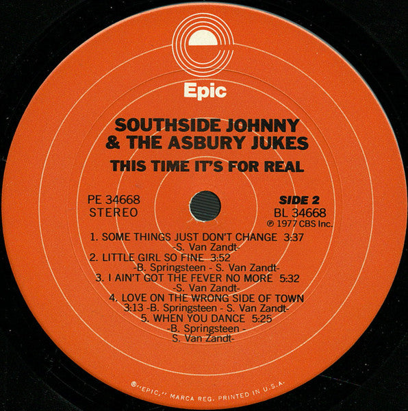 Southside Johnny & The Asbury Jukes - This Time It's For Real