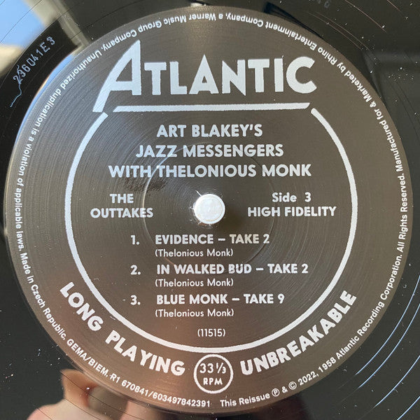 Art Blakey's Jazz Messengers With Thelonious Monk (2LP, Deluxe Edition)