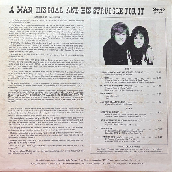 Hal Hubble - A Man, His Goal And His Struggle For It