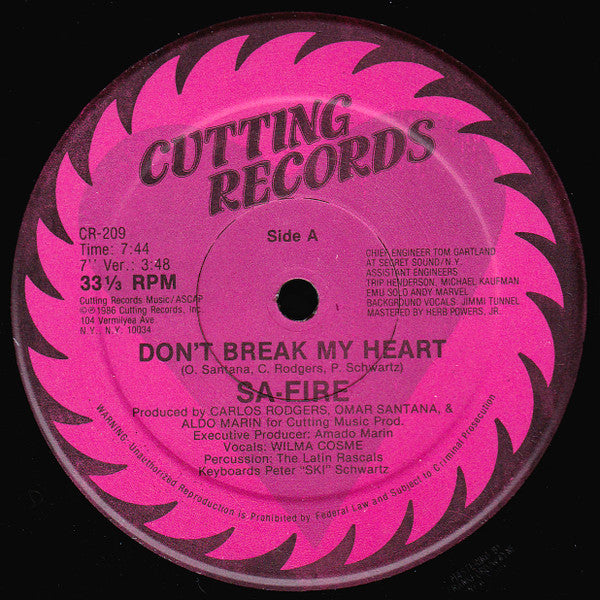 Safire - Don't Break My Heart