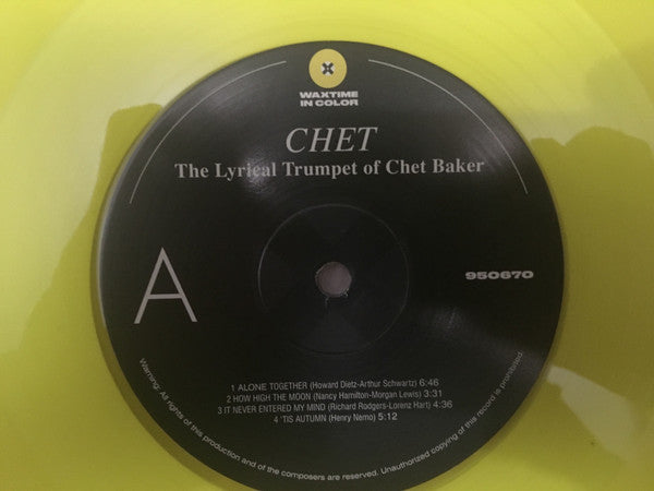 Chet Baker - Chet [180g TRANSLUCENT YELLOW]