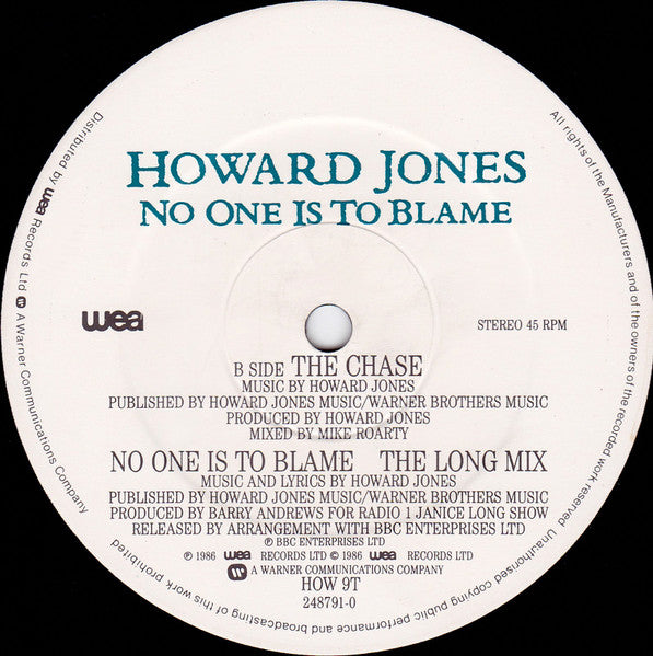 Howard Jones - No One Is To Blame