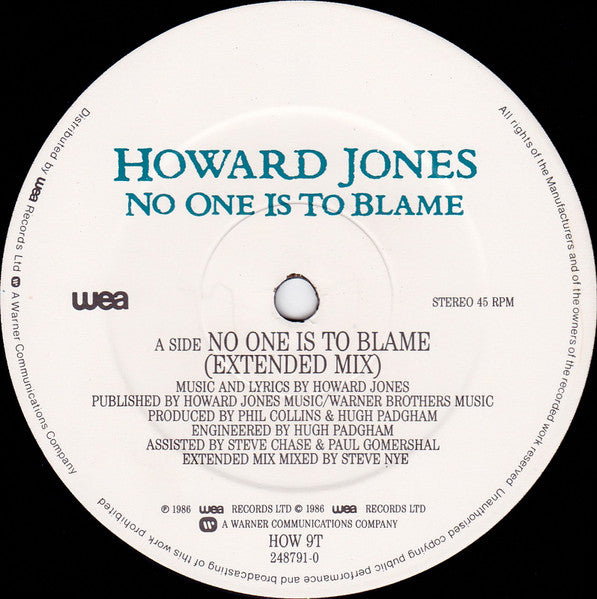 Howard Jones - No One Is To Blame