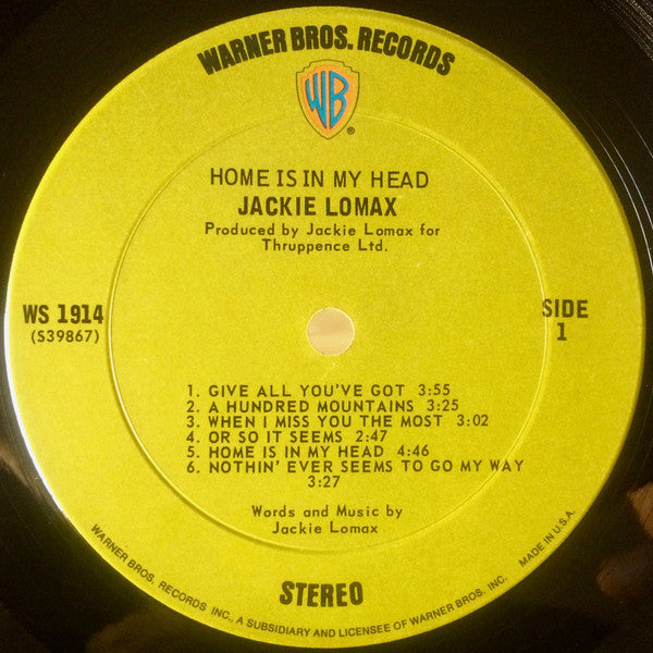 Jackie Lomax - Home Is In My Head