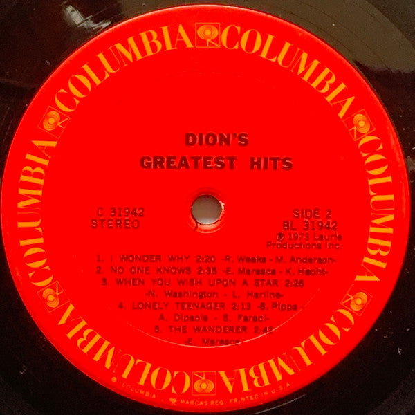 Dion (3) - Dion's Greatest Hits