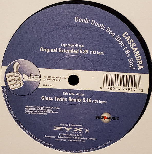 Cassandra - Doobi Doobi Doo (Don't Be Shy)