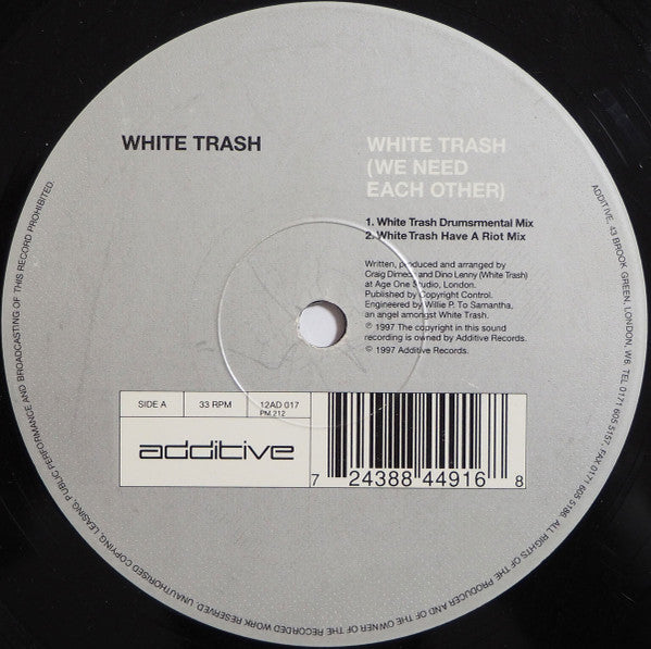 White Trash (7) - White Trash (We Need Each Other)