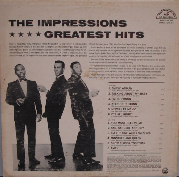 The Impressions - Greatest Hits