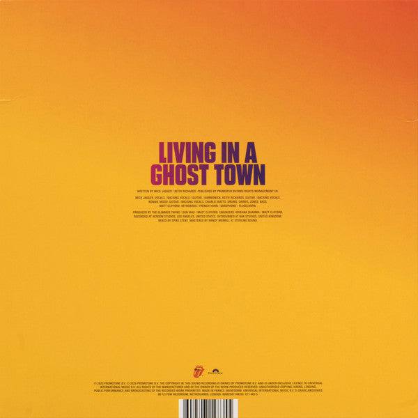 The Rolling Stones - Living In A Ghost Town [10" ORANGE VINYL]