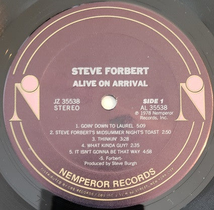 Steve Forbert - Alive On Arrival
