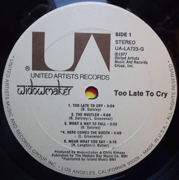 Widowmaker - Too Late To Cry