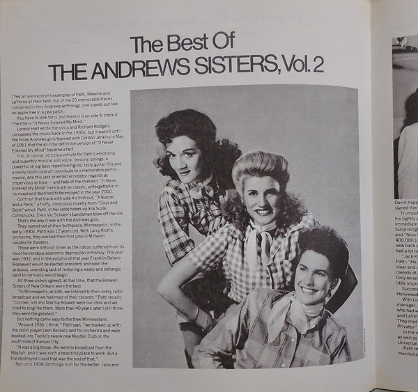 The Best Of The Andrews Sisters Vol. II