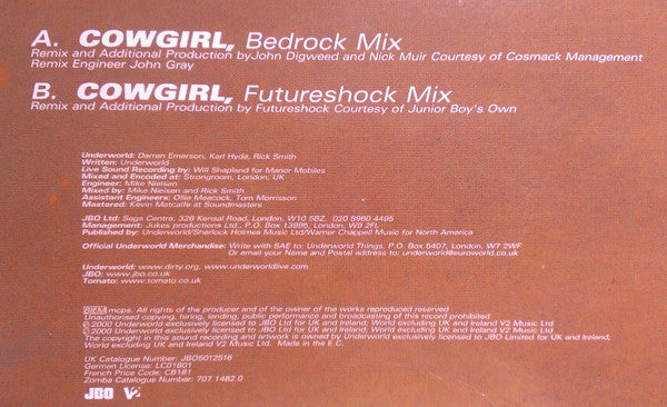 Underworld - Cowgirl