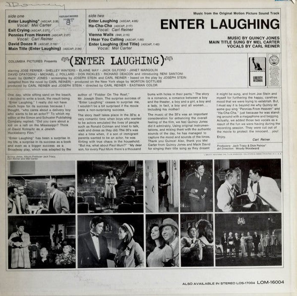 Quincy Jones - Music From The Original Motion Picture Soundtrack Enter Laughing