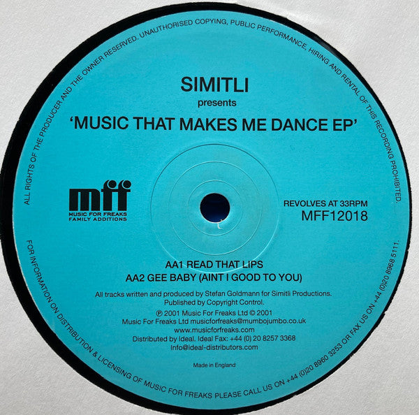 Simitli - Music That Makes Me Dance EP