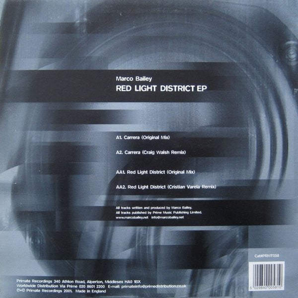 Marco Bailey - Red Light District EP