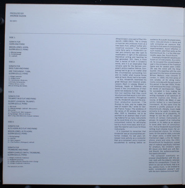 Glenn Gould - The Complete Sonatas For Brass And Piano