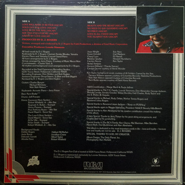D. J. Rogers - Love, Music And Life