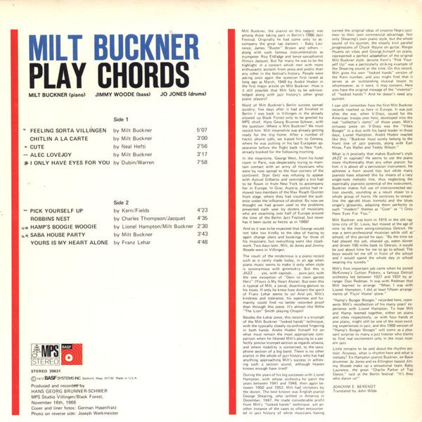 The Milt Buckner Trio - Play Chords