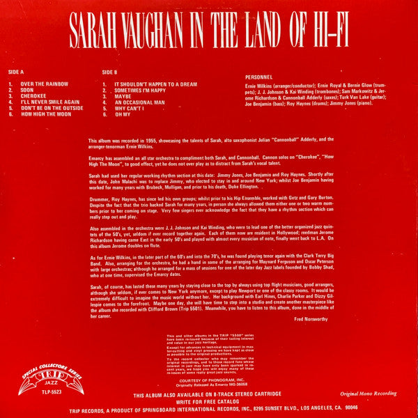 Sarah Vaughan - In The Land Of Hi-Fi