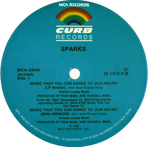 Sparks - Music That You Can Dance To