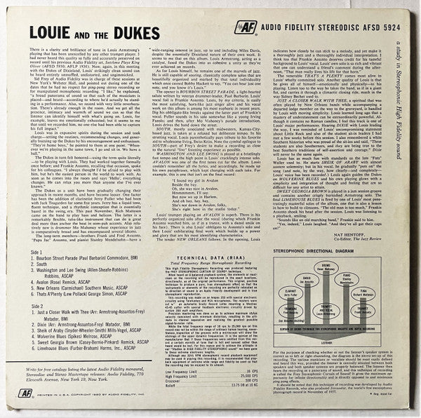 Louis Armstrong And Dukes Of Dixieland, The - Louie And The Dukes Of Dixieland