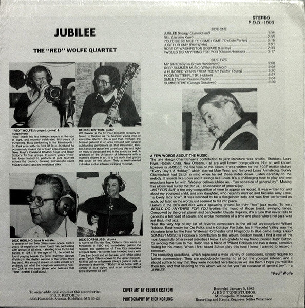 The Red Wolfe Quartet - Jubilee