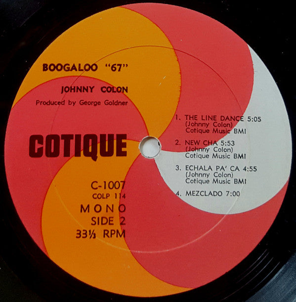 Johnny Colón Y Su Orquesta - Boogaloo '67
