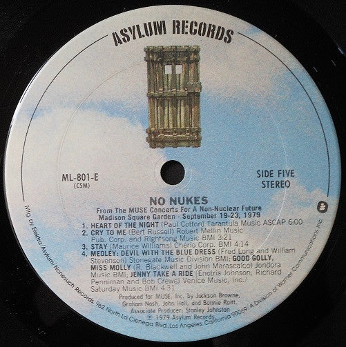 Various - No Nukes - From The Muse Concerts For A Non-Nuclear Future - Madison Square Garden - September 19-23, 1979