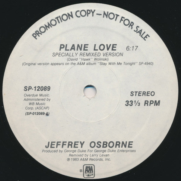 Jeffrey Osborne - Plane Love