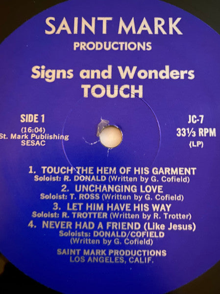 Signs & Wonders - Touch