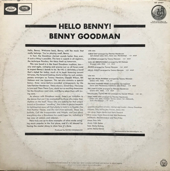 Benny Goodman - Hello Benny!