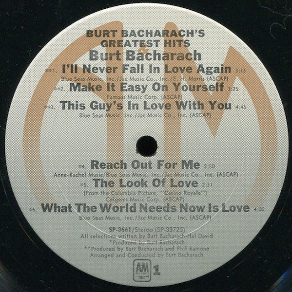 Burt Bacharach - Burt Bacharach's Greatest Hits