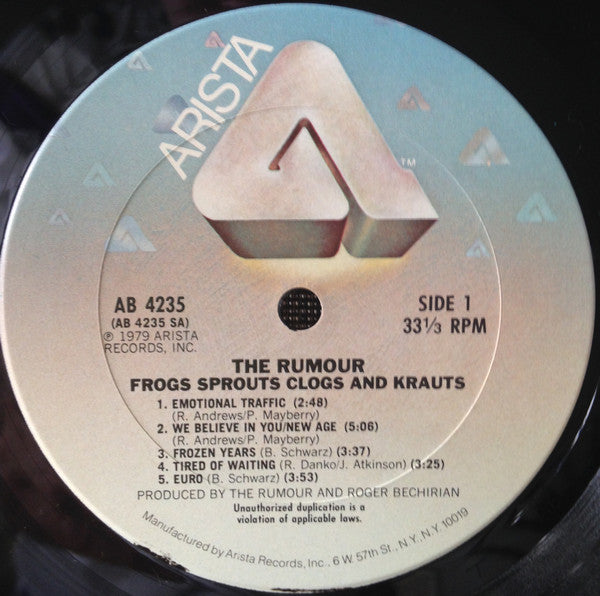 The Rumour - Frogs Sprouts Clogs And Krauts