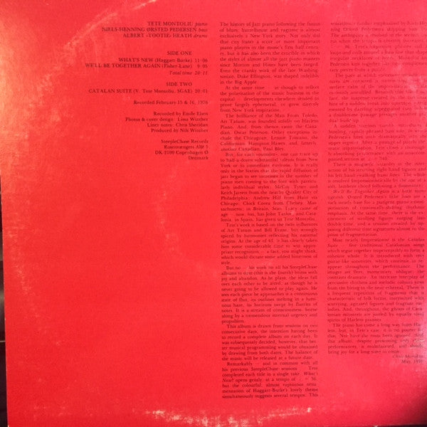 Tete Montoliu Trio - Tête À Tete