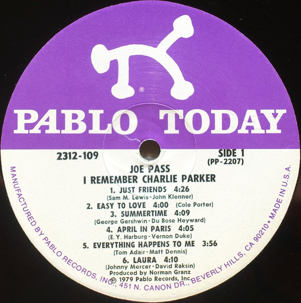 Joe Pass - I Remember Charlie Parker