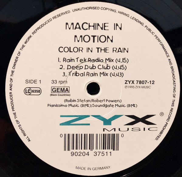Machine In Motion - Color In The Rain