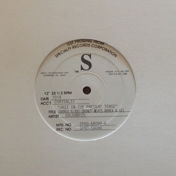 The Solsonics - Jazz In The Present Tense