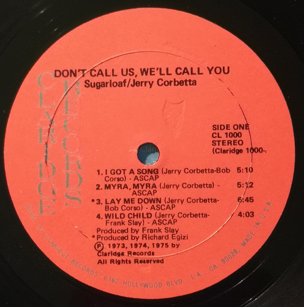 Sugarloaf - Don't Call Us, We'll Call You