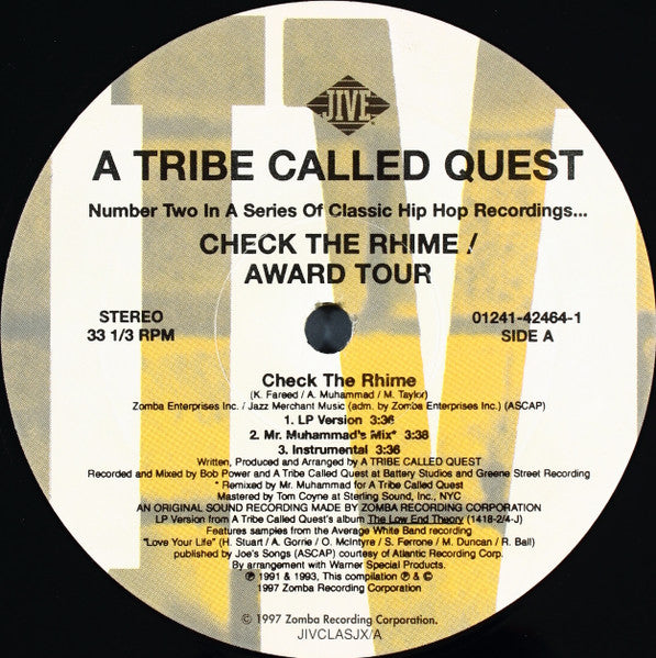 A Tribe Called Quest - Check The Rhime / Award Tour