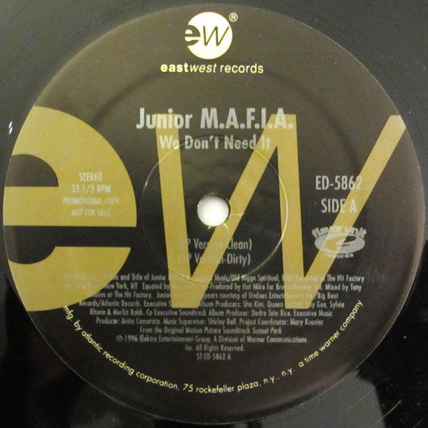Junior M.A.F.I.A. - We Don't Need It / Thangz Changed / All Uv It