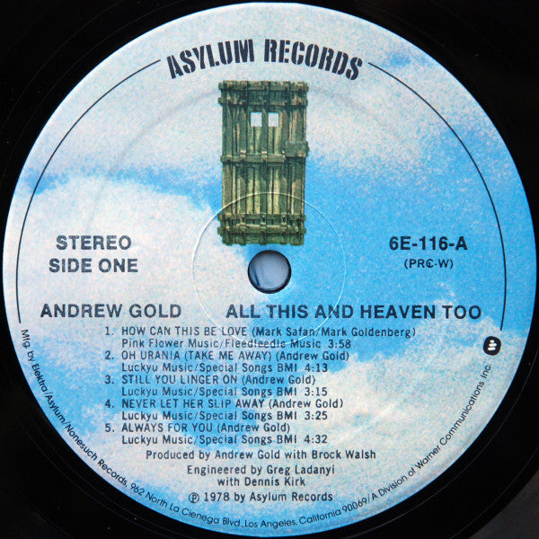 Andrew Gold - All This And Heaven Too