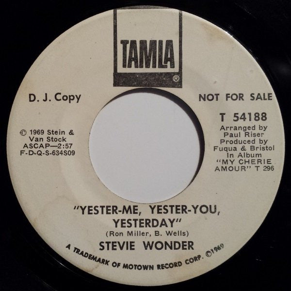 Stevie Wonder - Yester-Me, Yester-You, Yesterday