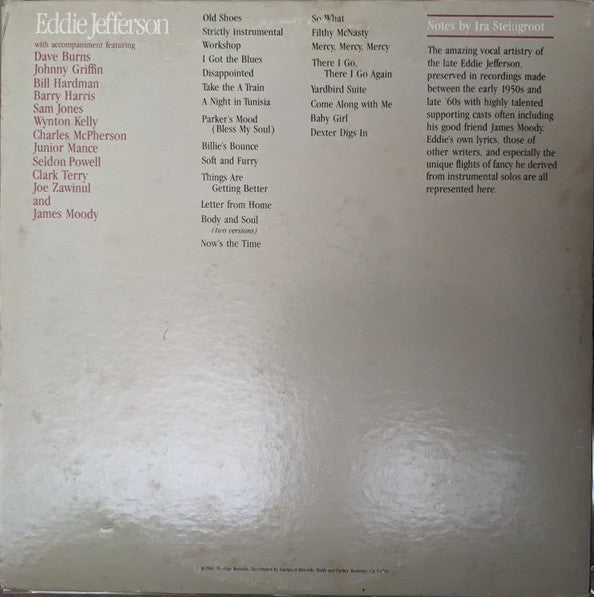 Eddie Jefferson - There I Go Again