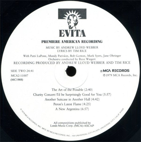 Andrew Lloyd Webber - Evita: Premiere American Recording