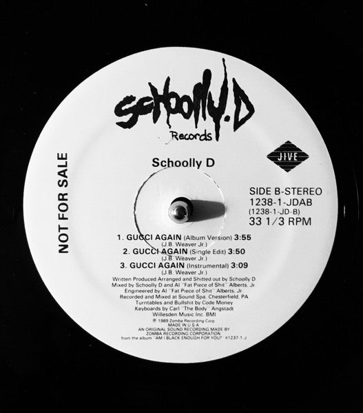 Schoolly D - Livin' In The Jungle / Gucci Again