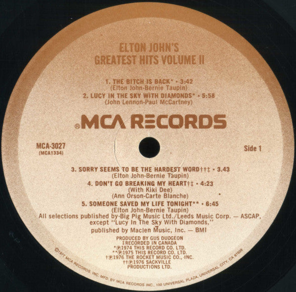 Elton John - Greatest Hits Volume II