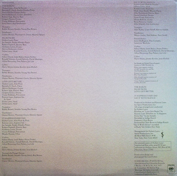 Hubert Laws - Say It With Silence