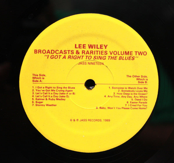 Lee Wiley - I Got A Right To Sing The Blues - Broadcasts And Rarities, Vol. 2
