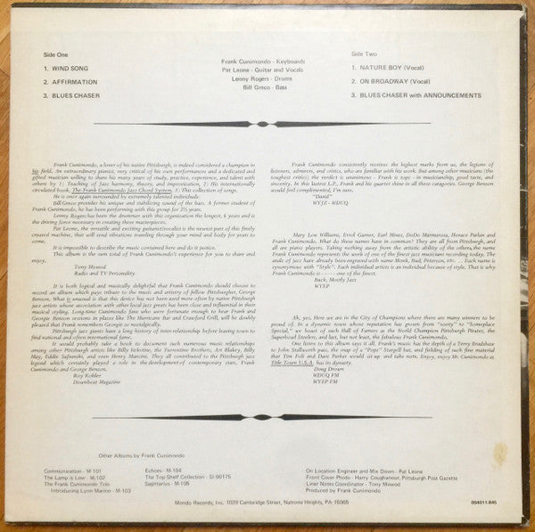 Frank Cunimondo Plays George Benson Live In Concert